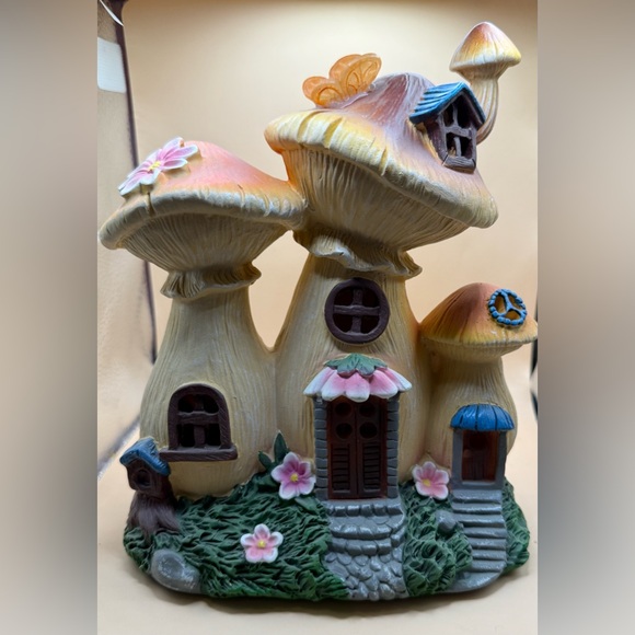 Whimsical Mushroom House Night Light - Picture 2 of 5